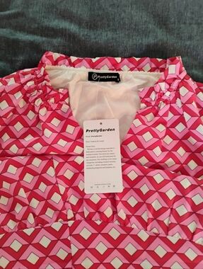 PrettyGarden Pink Geometric Print Women's Dress